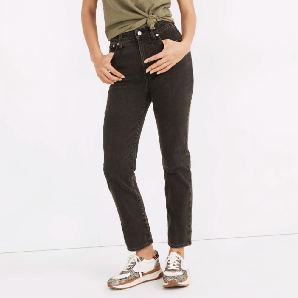 Madewell Black High Rise Jeans with Streamlined Fit